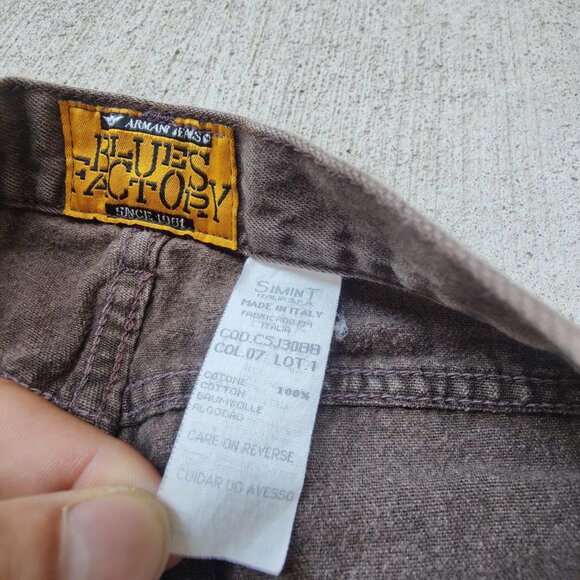 Vintage 90s 'Armani Jeans' blues factory faded brown denim jeans women's size 30 - Picture 4 of 4